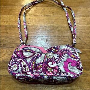 Vera Bradley "Frannie" Small Crossbody Retired Very Berry Paisley